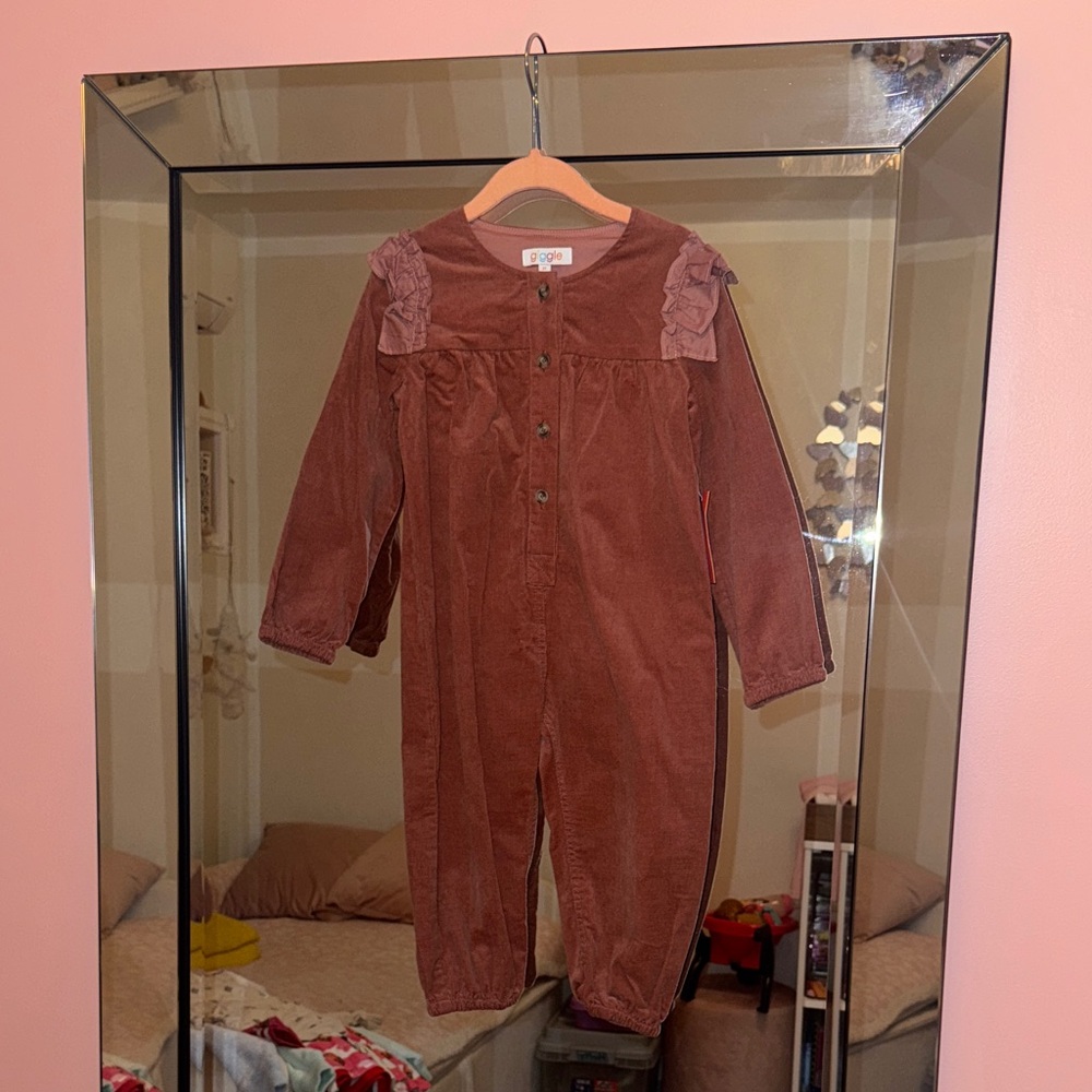 Brown Corduroy Kids One Piece